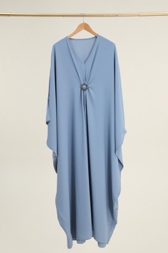 Abaya Femme Bleu marine SOLEIL STAR 3593 Efashion Paris