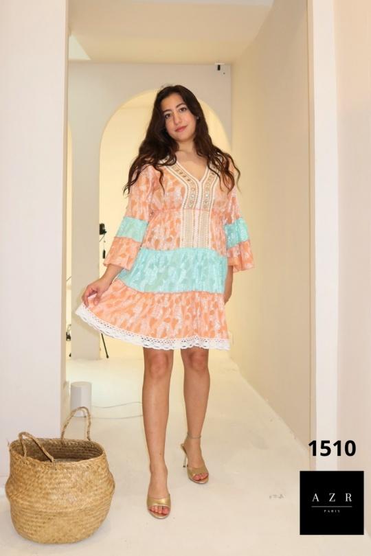 Robes courtes Femme Orange AZR PRODUCTION 1510 - ORANGE Efashion Paris