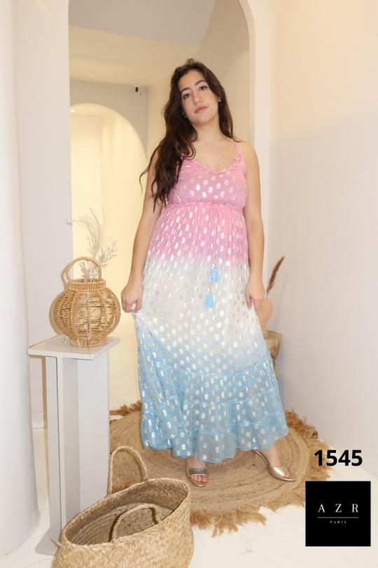 Robes longues Femme Rose AZR PRODUCTION 1545 - ROSE Efashion Paris