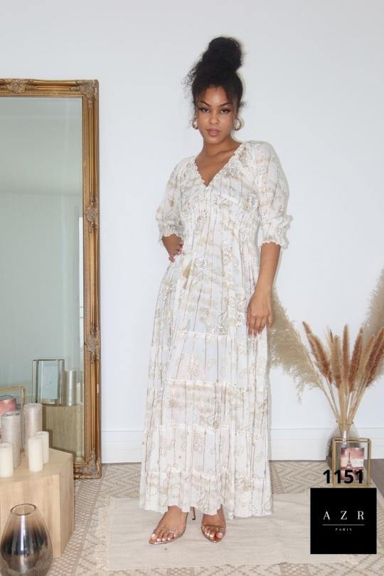 Robes longues Femme Couleurs mélangées AZR PRODUCTION 1151 Efashion Paris
