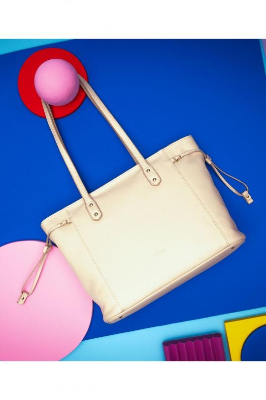 Cabas Maroquinerie Beige FAGOLA F0510043 Efashion Paris