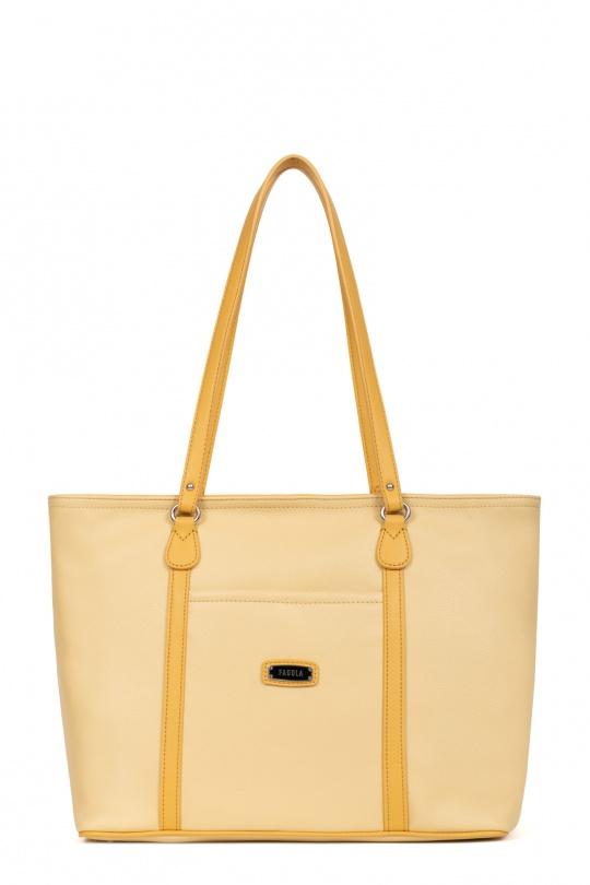 Cabas Maroquinerie Jaune FAGOLA F1210100 Efashion Paris