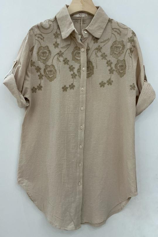 Chemises Femme Beige CC FASHION K8219 Efashion Paris