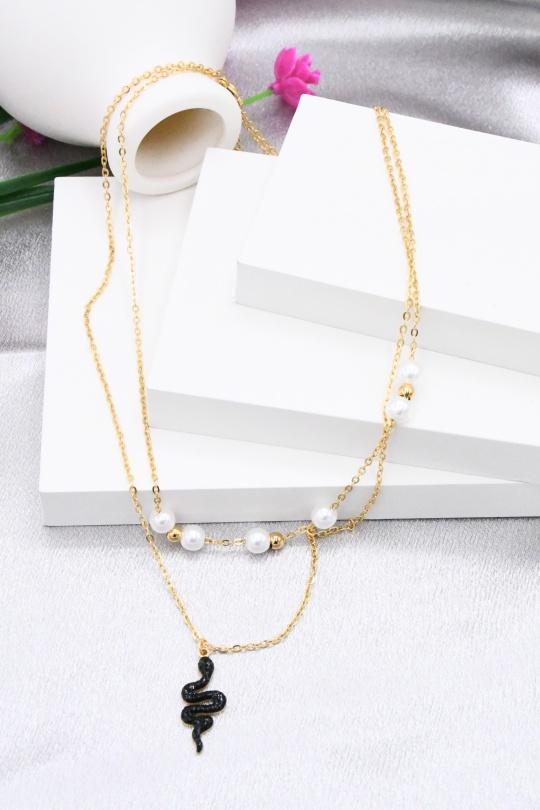 Colliers Accessoires Or ROSA AK32 Efashion Paris