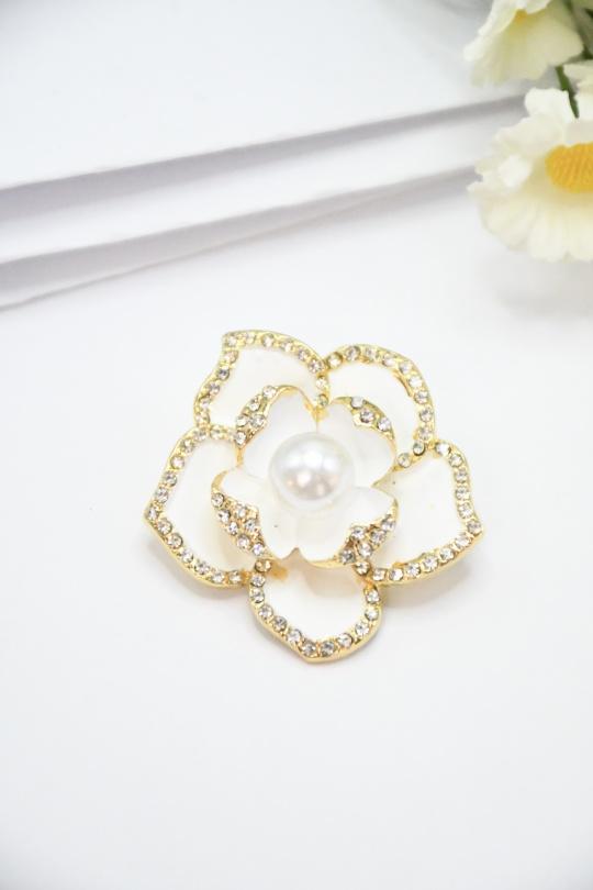 Brooches Accessories Black ROSA BRO86 Efashion Paris