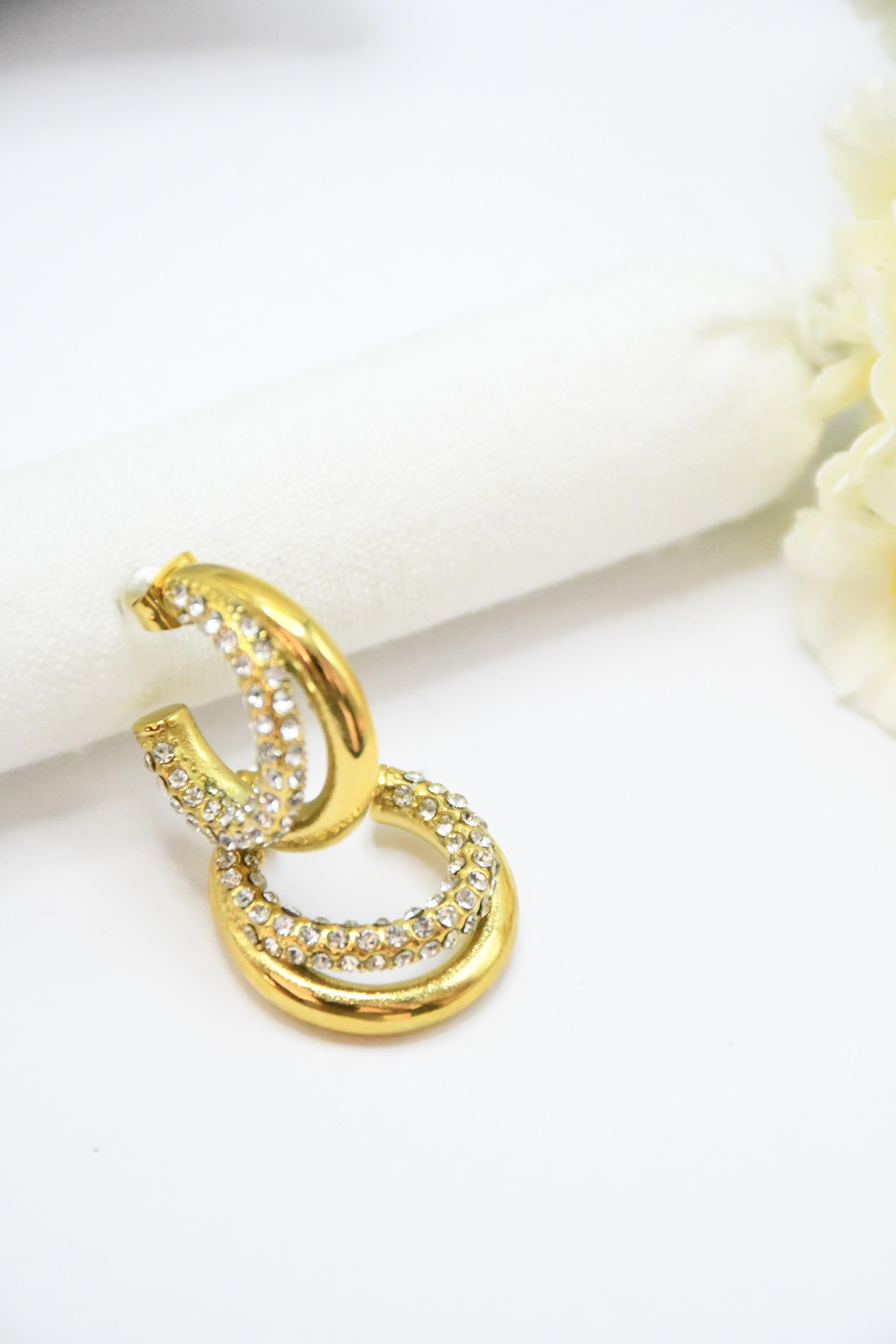 Boucles d'oreilles Accessoires Or ROSA BT38 #c Efashion Paris