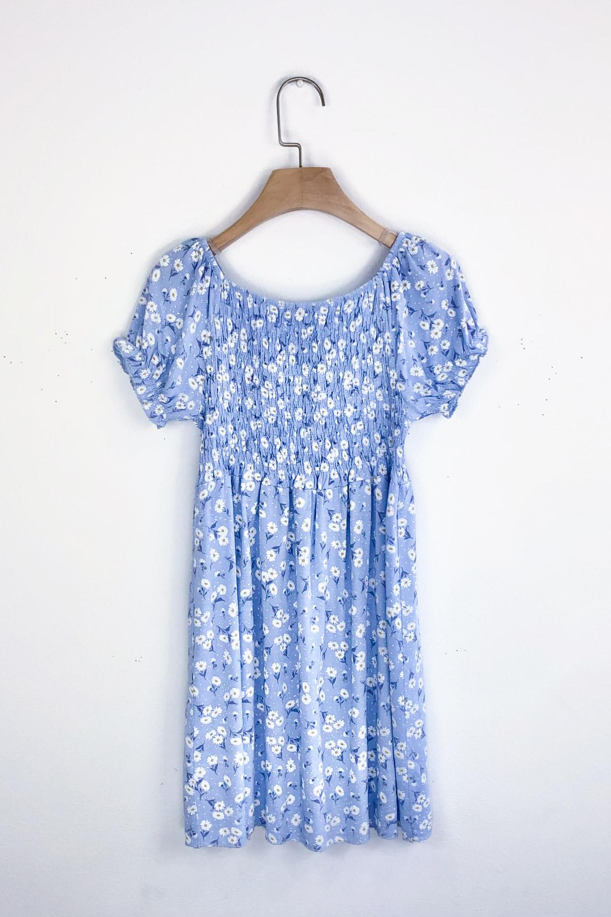 robe fille longue bleu marque mini mignon 4 au 14 ans rob160