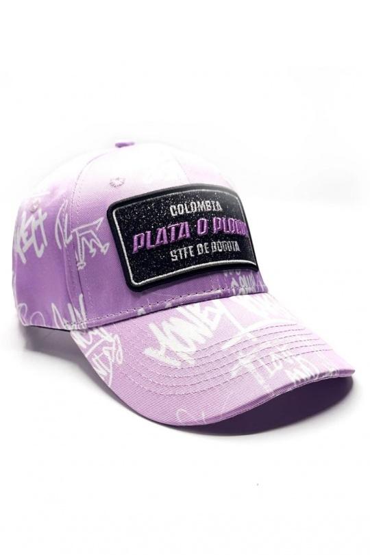 Cap Accessories Purple Blingstreet  CASQUETTE PLATA O PLOMO PURPLE PASTEL Efashion Paris