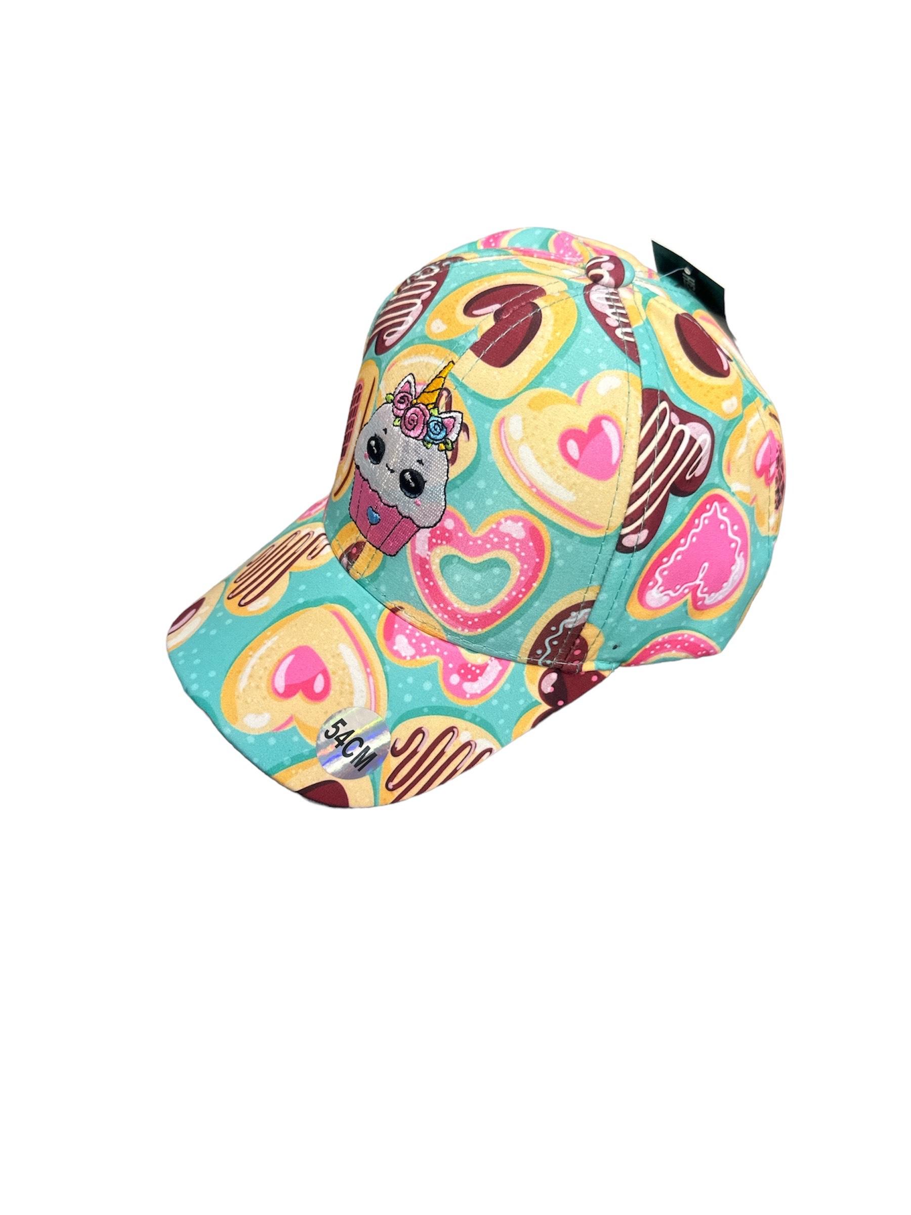 Casquette Enfant & Bébé  Vert Blingstreet  CASQUETTE CUPCAKE VERT LOGO ROSE #c Efashion Paris