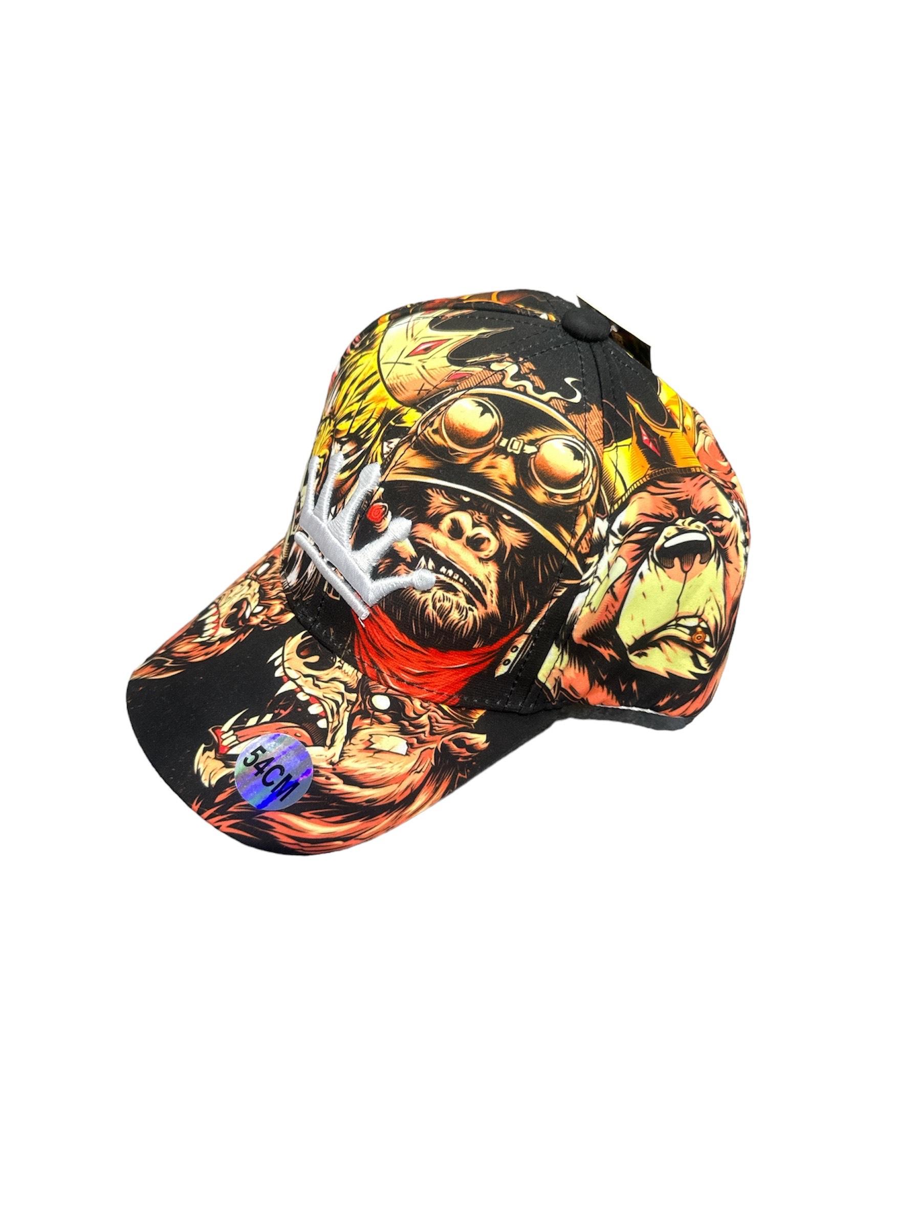 Cap Kid & Babies  yellow/orange Blingstreet  CASQUETTE GORILLE JAUNE ORANGE LOGO BLANC #c Efashion Paris