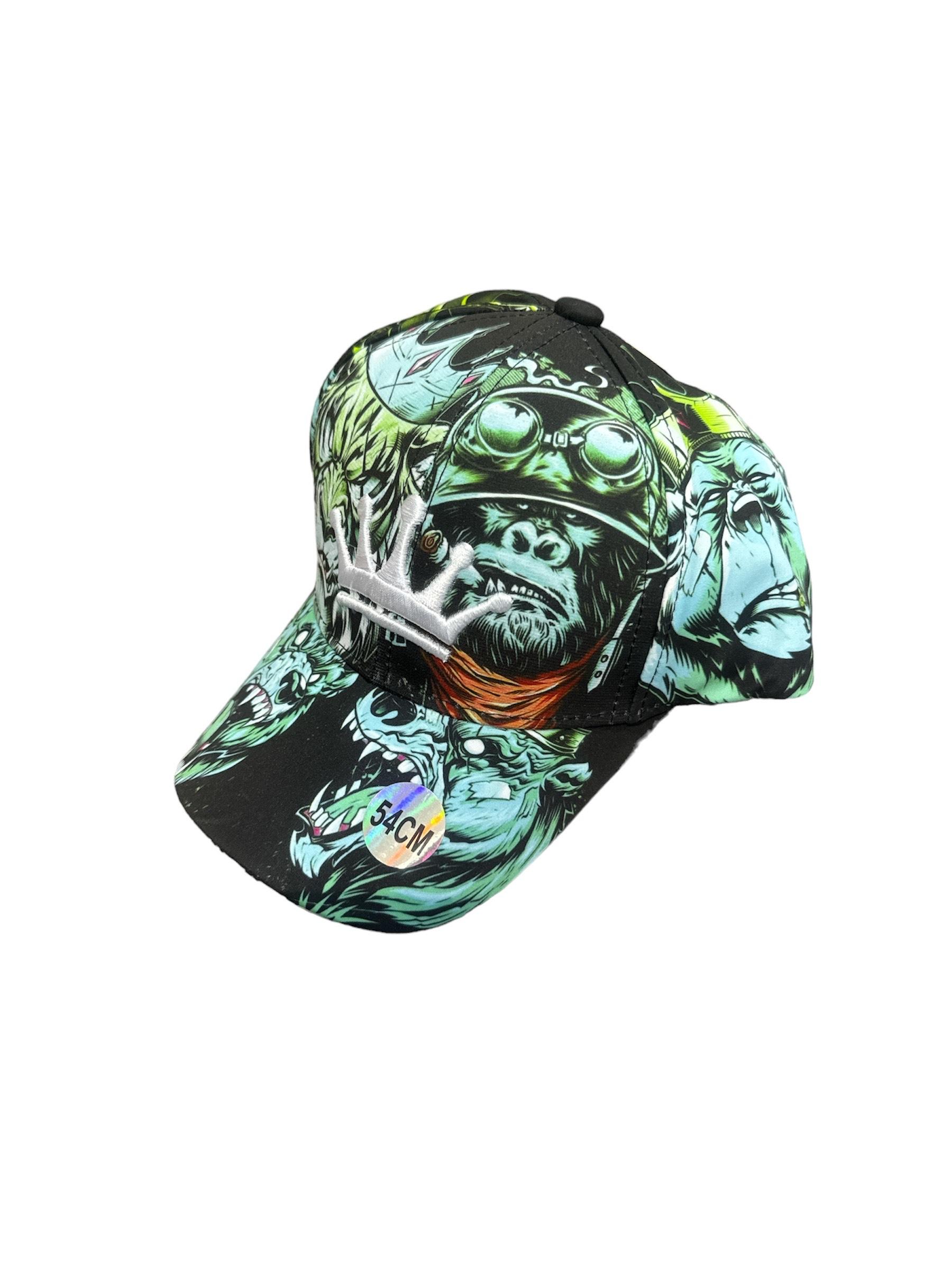 Casquette Enfant & Bébé  Vert d eau Blingstreet  CASQUETTE GORILLE VERT DEAU LOGO BLANC #c Efashion Paris