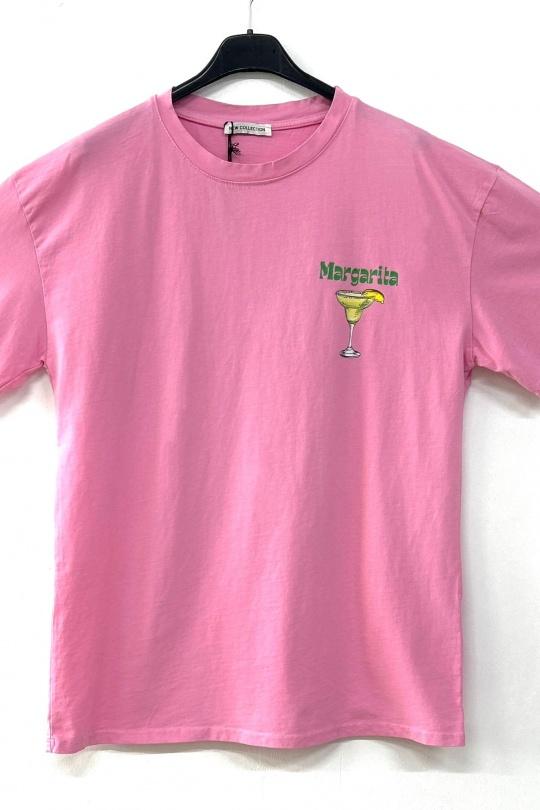 T-shirts Femme Rose ANNE LOU'S T2129 Efashion Paris