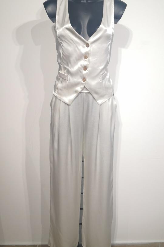 Gilets Femme Blanc ANNE LOU'S H4052-V9 Efashion Paris
