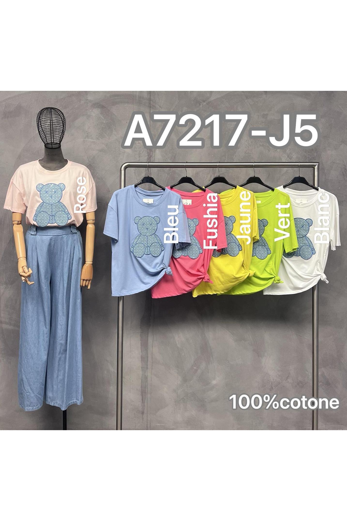 T-shirts Femme Vert ANNE LOU'S A7217-J5 #c Efashion Paris