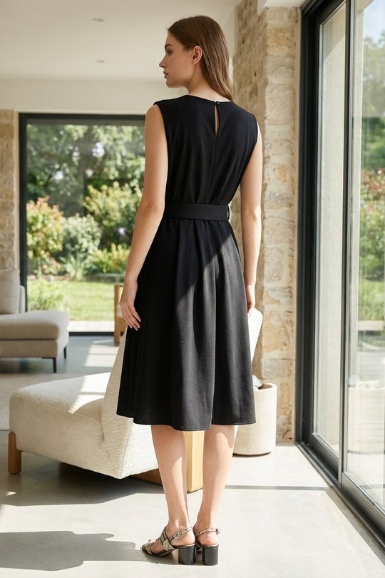 Robes mi-longues Femme Jaune LAFÉEROSE 334_H4074-S6 Efashion Paris