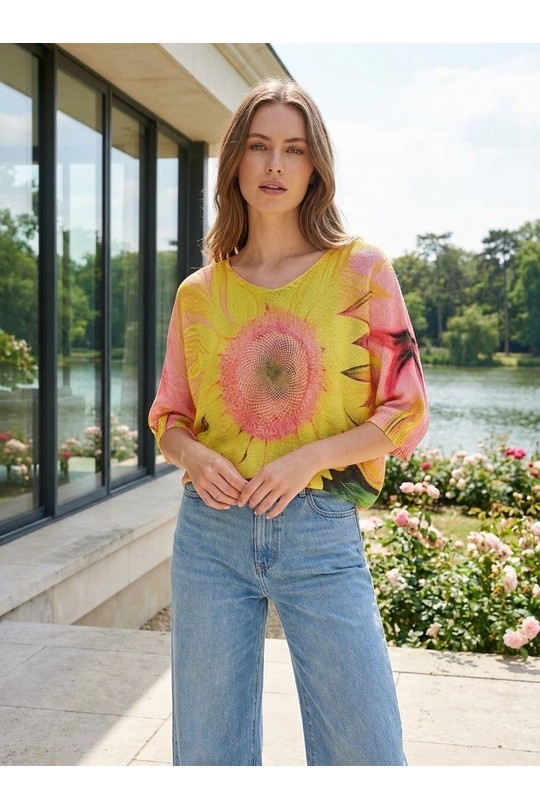 Pulls Femme Rose LAFÉEROSE 538_15170_TOURNESOL Efashion Paris
