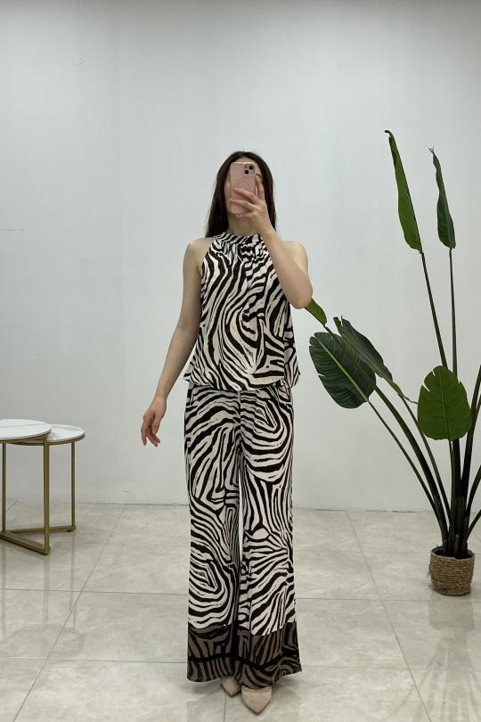 Trousers Women Brown LAFÉEROSE 546_9278_ZEBRE Efashion Paris