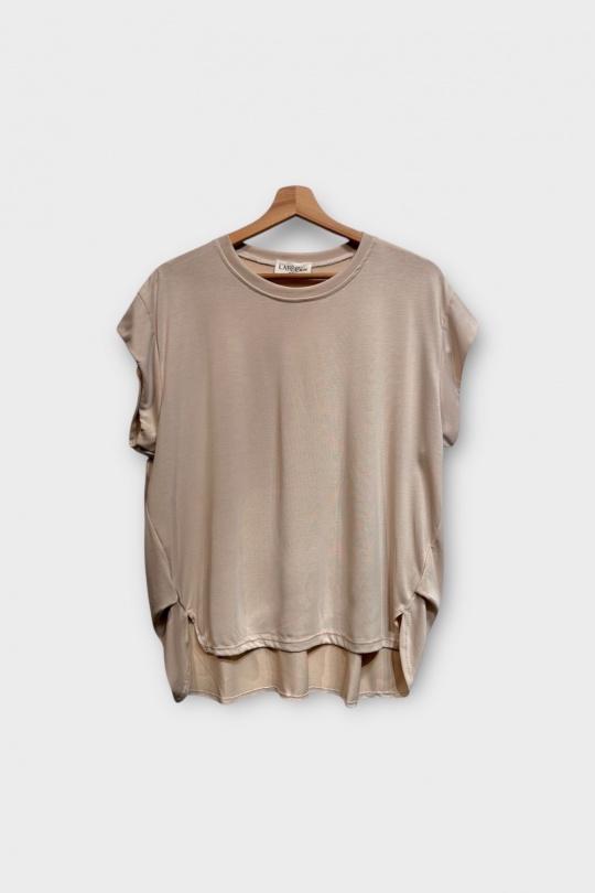 T-shirts Femme Beige LAFÉEROSE 592_3657 Efashion Paris