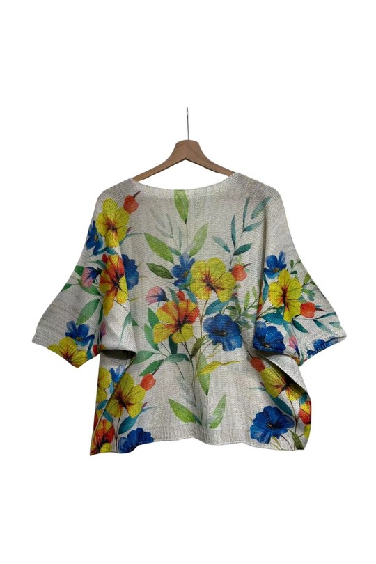 Tops Femme Ecru LAFÉEROSE B148-538-15170-FLEURS-MULTI Efashion Paris