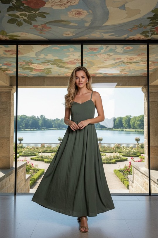 Robes longues Femme Taupe LAFÉEROSE 565-17209 Efashion Paris