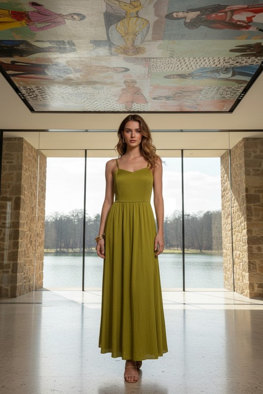Robes longues Femme Taupe LAFÉEROSE 565-17209 Efashion Paris
