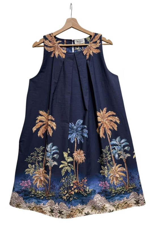 Midi dresses Women Navy blue LAFÉEROSE 801-H3558-C12 Efashion Paris