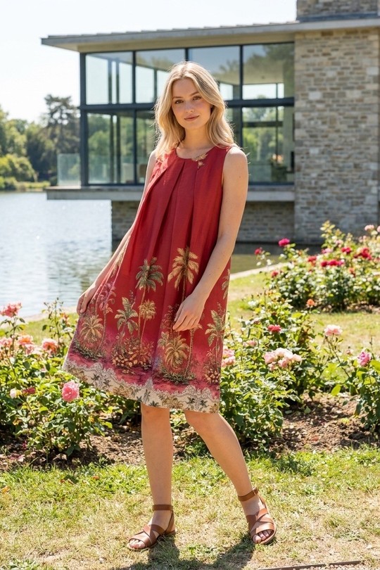 Midi dresses Women Navy blue LAFÉEROSE 801-H3558-C12 Efashion Paris