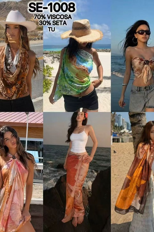 Foulards Accessoires Marron LAFÉEROSE 1008 Efashion Paris