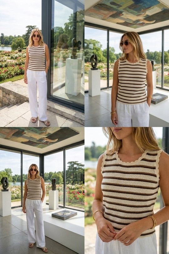 Tops Femme Orange LAFÉEROSE 820-20802 Efashion Paris