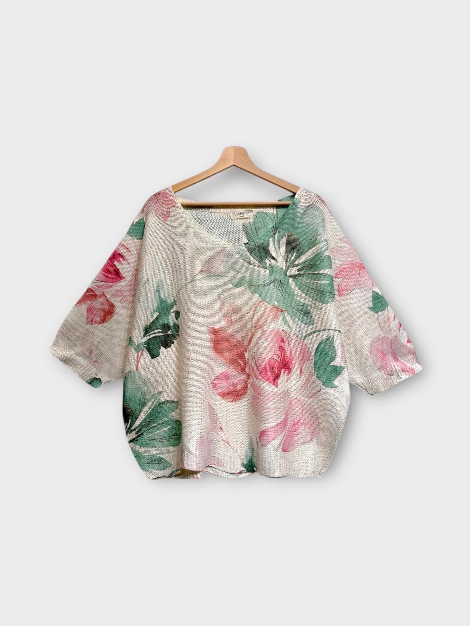 Pulls Femme Ecru LAFÉEROSE 538_15170_FEUILLES #c Efashion Paris