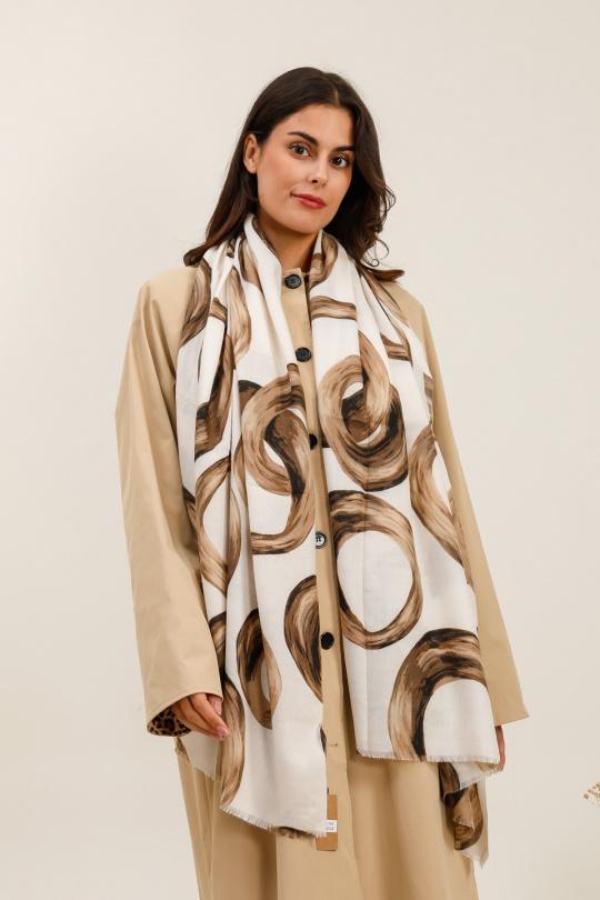 Scarves Accessories White FRANCOIS PARIS FA3788 Efashion Paris