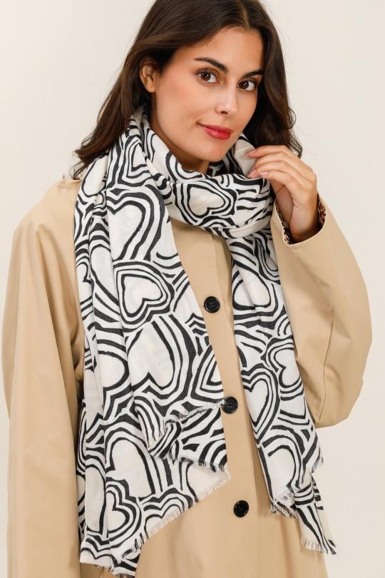 Scarves Accessories White FRANCOIS PARIS FA3811 Efashion Paris