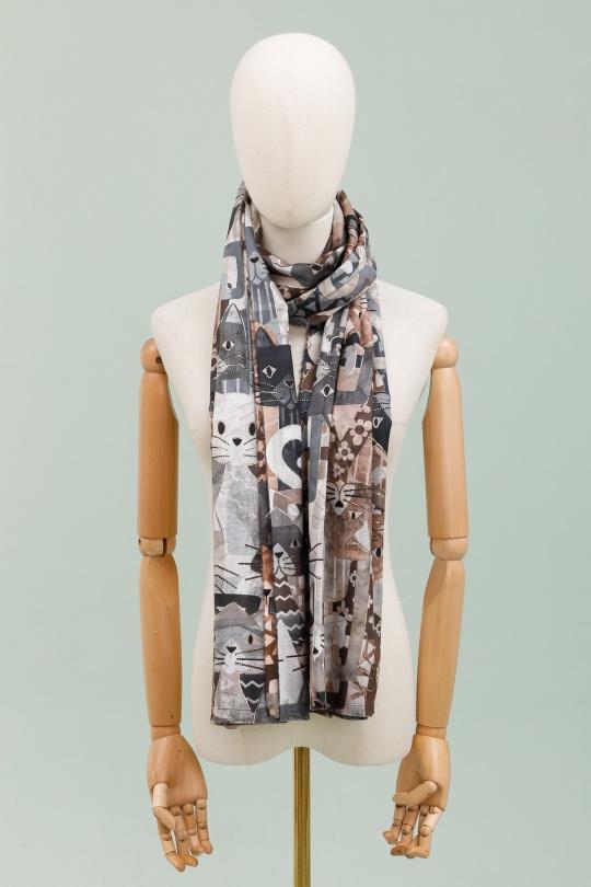 Scarves Accessories Brown FRANCOIS PARIS TAB18  Efashion Paris