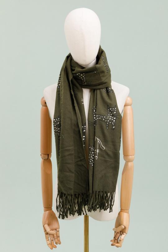 Écharpes Accessoires Vert FRANCOIS PARIS FA35246 Efashion Paris