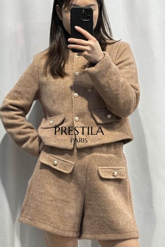 Vestes  Femme Camel PRESTILA CONSTANCE Efashion Paris