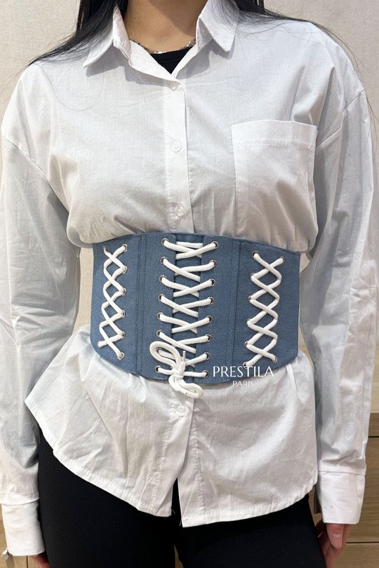 Ceintures Accessoires Bleu jean clair PRESTILA 05772 Efashion Paris