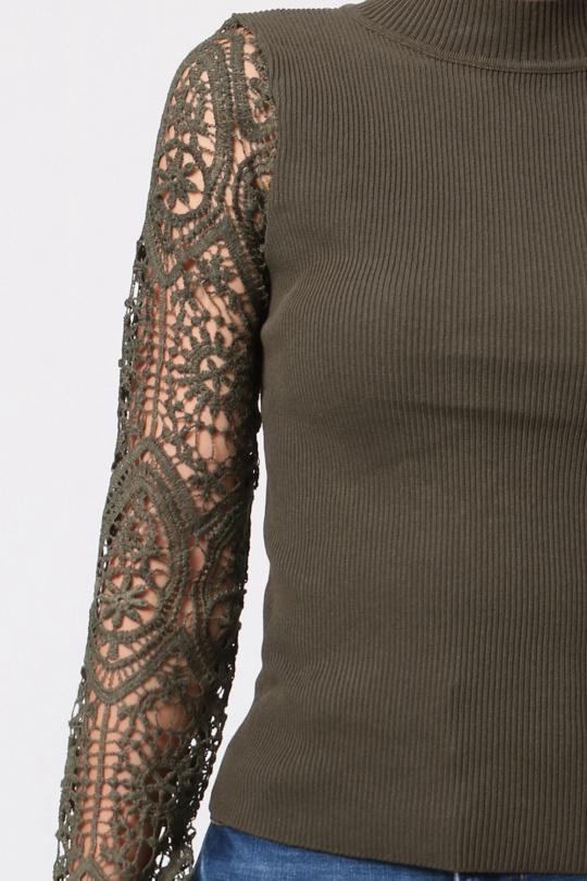 Maglioni Donna Khaki By Clara 3300 Efashion Paris