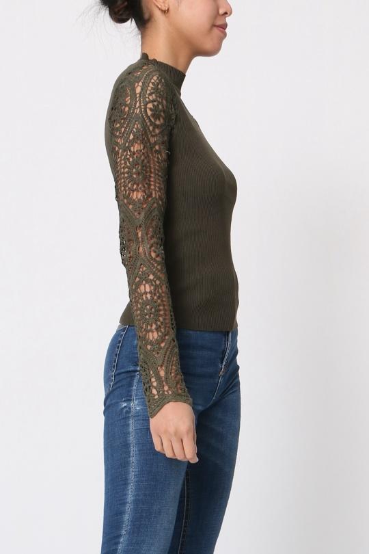 Maglioni Donna Khaki By Clara 3300 Efashion Paris