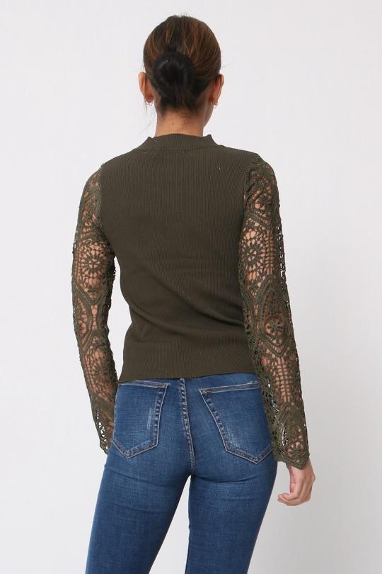 Maglioni Donna Khaki By Clara 3300 Efashion Paris