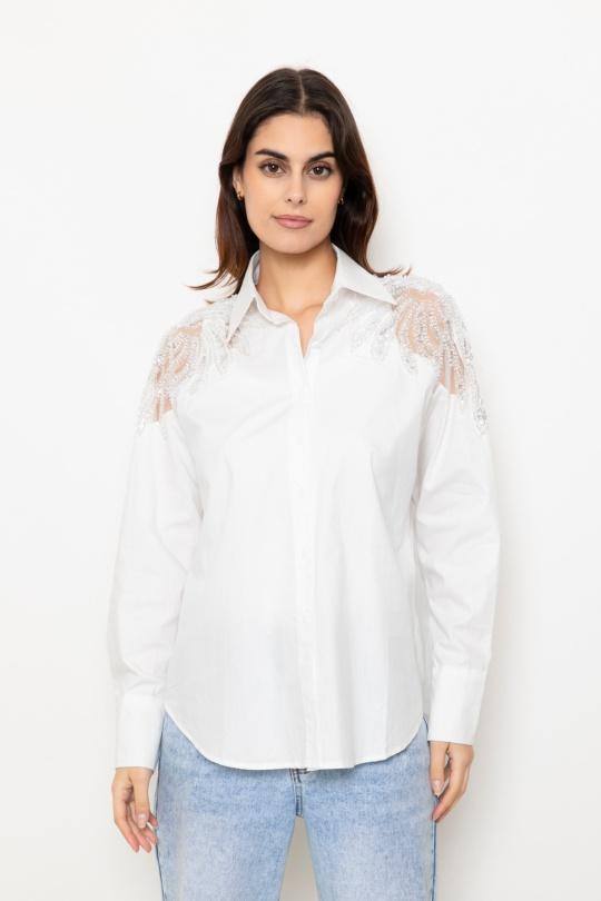 Shirts Women White By Clara 15416 Efashion Paris