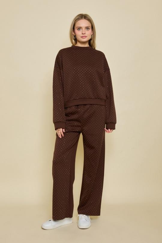 Sweats Femme Marron By Clara FP15512 Efashion Paris