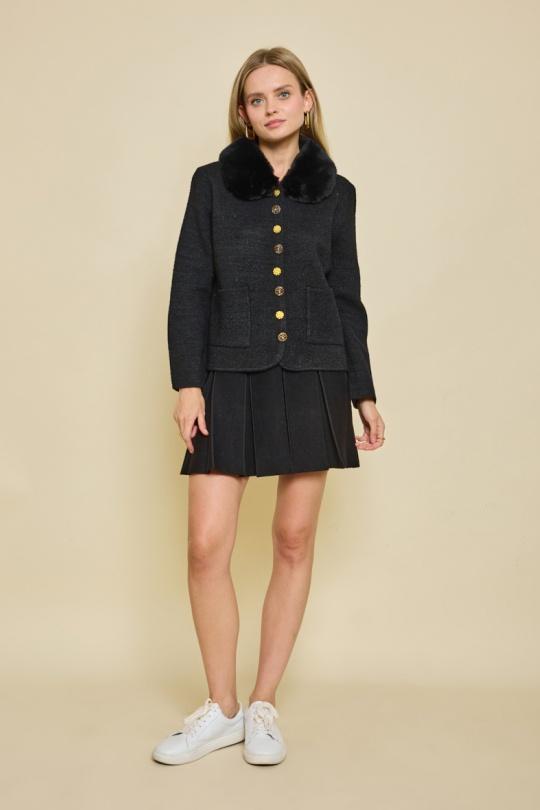Gilets Femme Noir By Clara GG2300 Efashion Paris