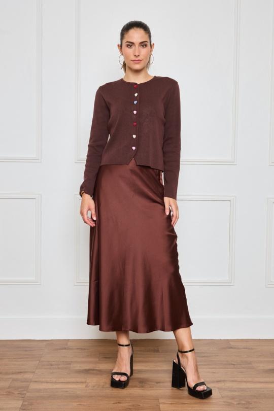 Gilets Femme Marron By Clara CH9151 Efashion Paris