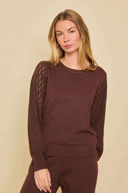 Maglioni Donna Brown By Clara CH8991 Efashion Paris