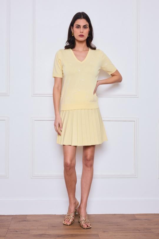 Tops Femme Jaune By Clara CH9364 Efashion Paris