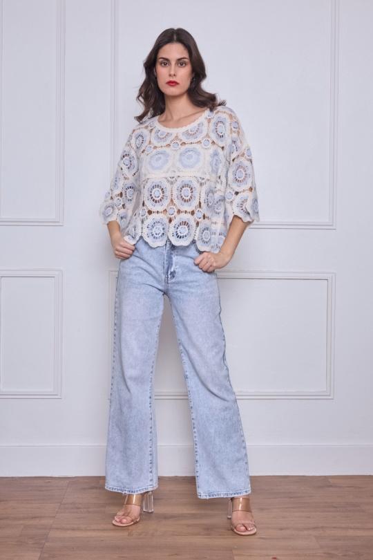 Tops Femme Bleu By Clara JZ003 Efashion Paris