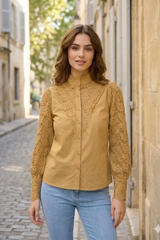 Chemises Femme Taupe By Clara K5075 Efashion Paris