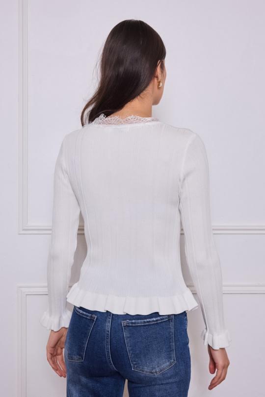 Tops Femme Blanc By Clara CH9537 Efashion Paris