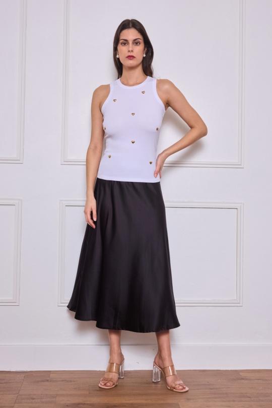 Débardeurs Femme Blanc By Clara DF535 Efashion Paris