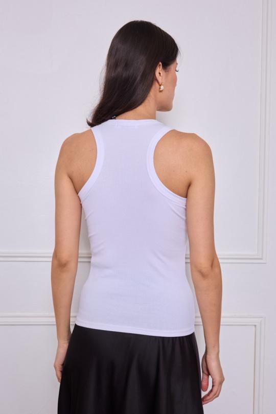 Débardeurs Femme Blanc By Clara DF535 Efashion Paris